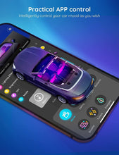 Load image into Gallery viewer, Car LED Lights, Smart Interior Lights with App Control, RGB Inside Car Lights with DIY Mode and Music Mode