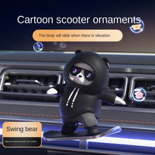 Load image into Gallery viewer, Skateboard bear car ornament, swinging with the car
