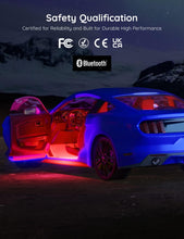 Load image into Gallery viewer, Car LED Lights, Smart Interior Lights with App Control, RGB Inside Car Lights with DIY Mode and Music Mode
