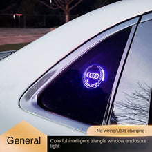 Cargar imagen en el visor de la galería, Luz de atmósfera de ventana triangular con logotipo de coche, luz de atmósfera de ventana triangular fotosensible inteligente 
