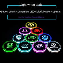 Load image into Gallery viewer, 2pcs Car seven-color light-emitting coasters，Set of 2
