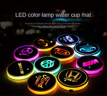 Cargar imagen en el visor de la galería, 2pcs Car seven-color light-emitting coasters，Set of 2
