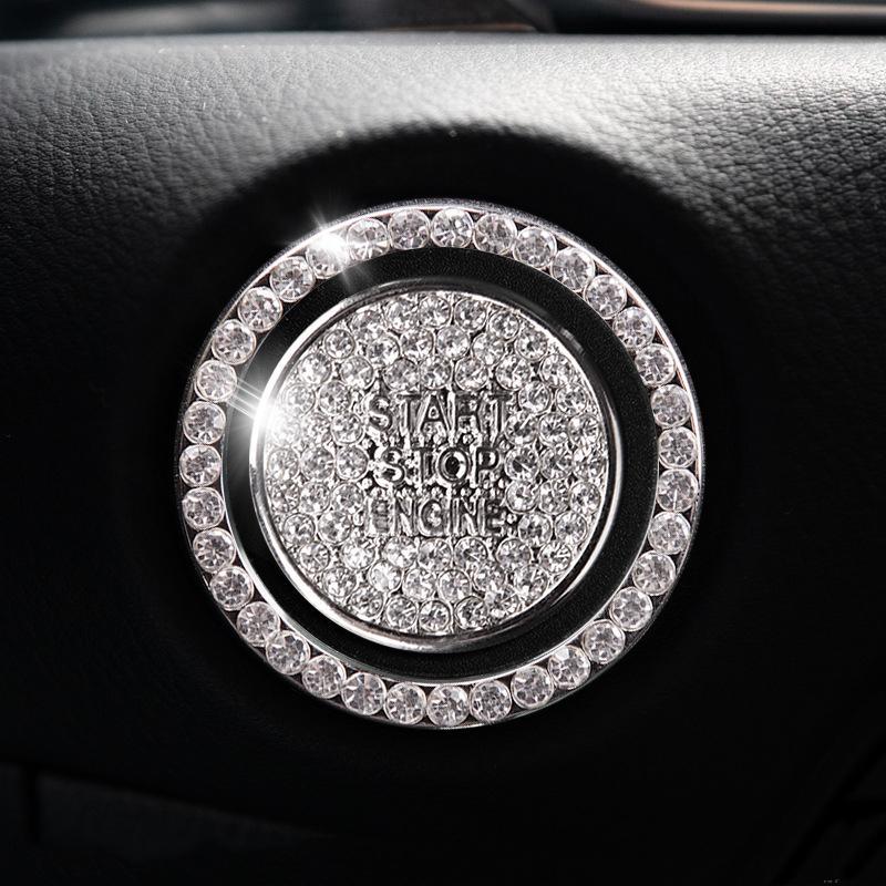 Car one-click start button crystal sticker